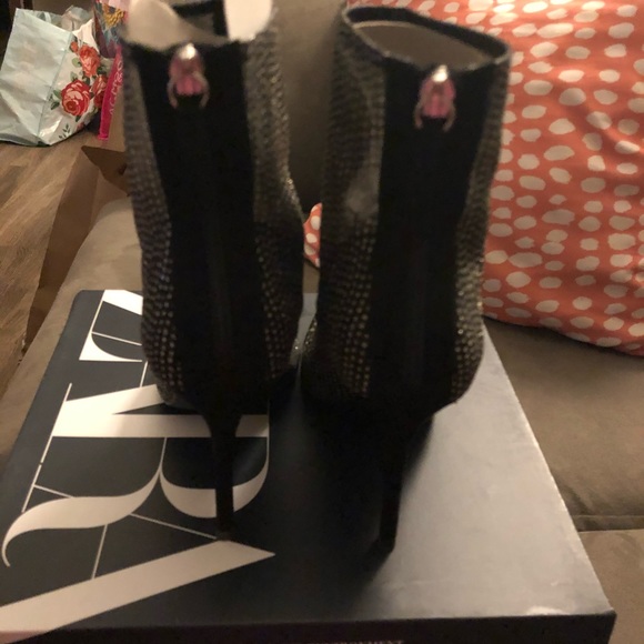 Used Zara Sparkly Mesh booties SZ 6.5 - Picture 13 of 13